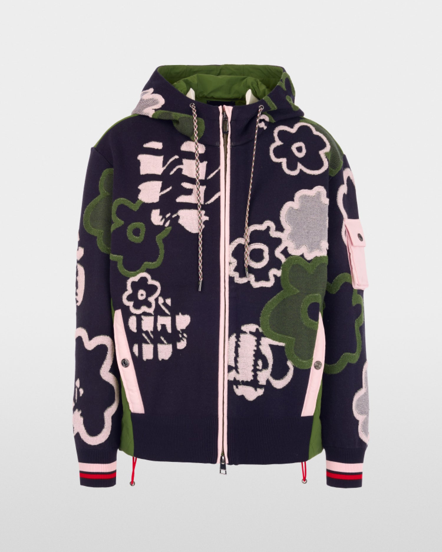 Jaquard Hooded Knit - Navy