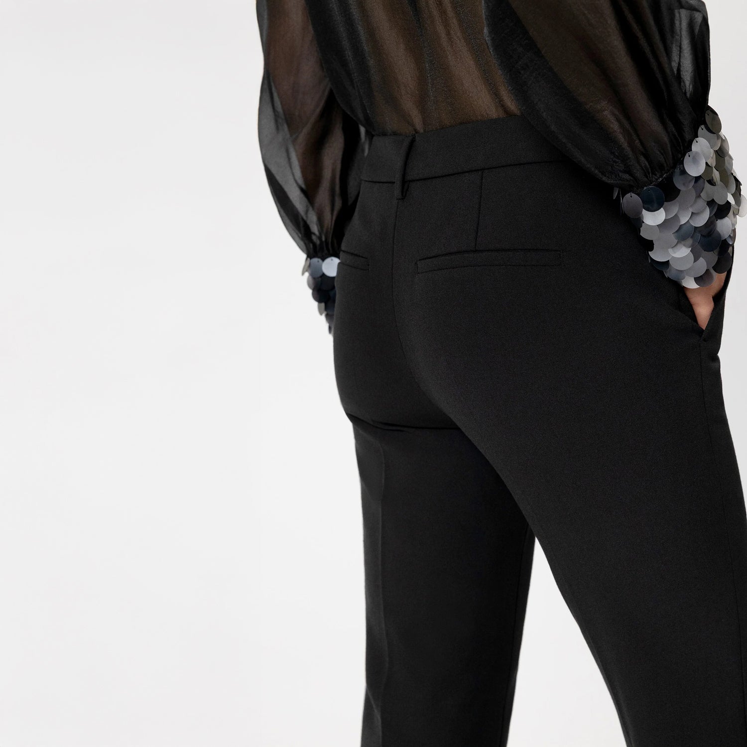 Baby Flare Smart Trouser - Black