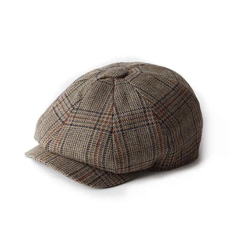Baker Boy Tweed Cap - Bourbon Tweed