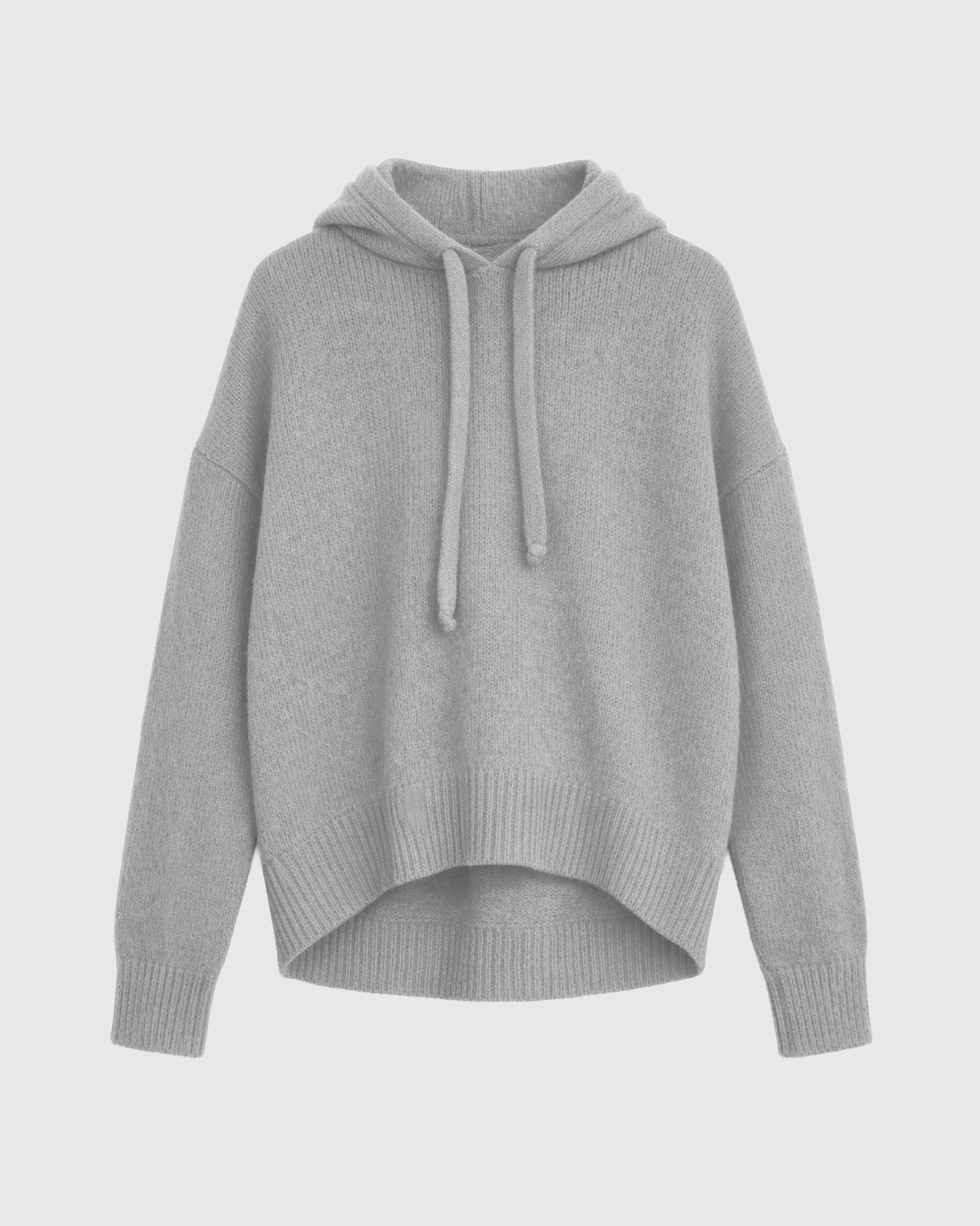 Bakian Knitted Hoody - Light Grey