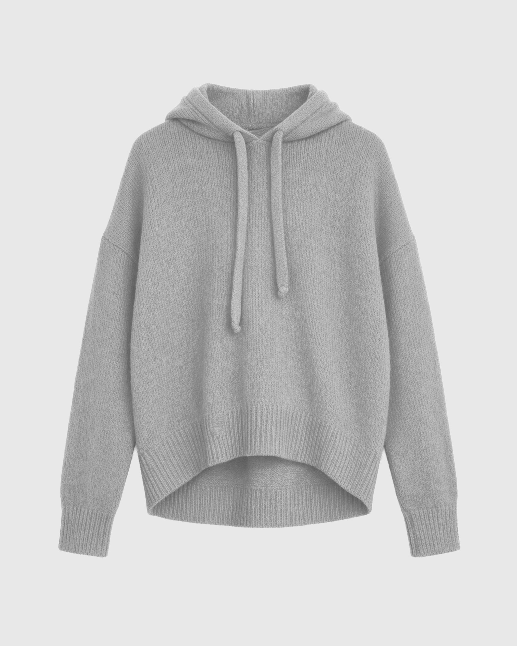 Bakian Knitted Hoody - Light Grey