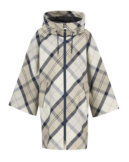 Kinsale Tartan Showerproof Cape - Dress Navy Tartan