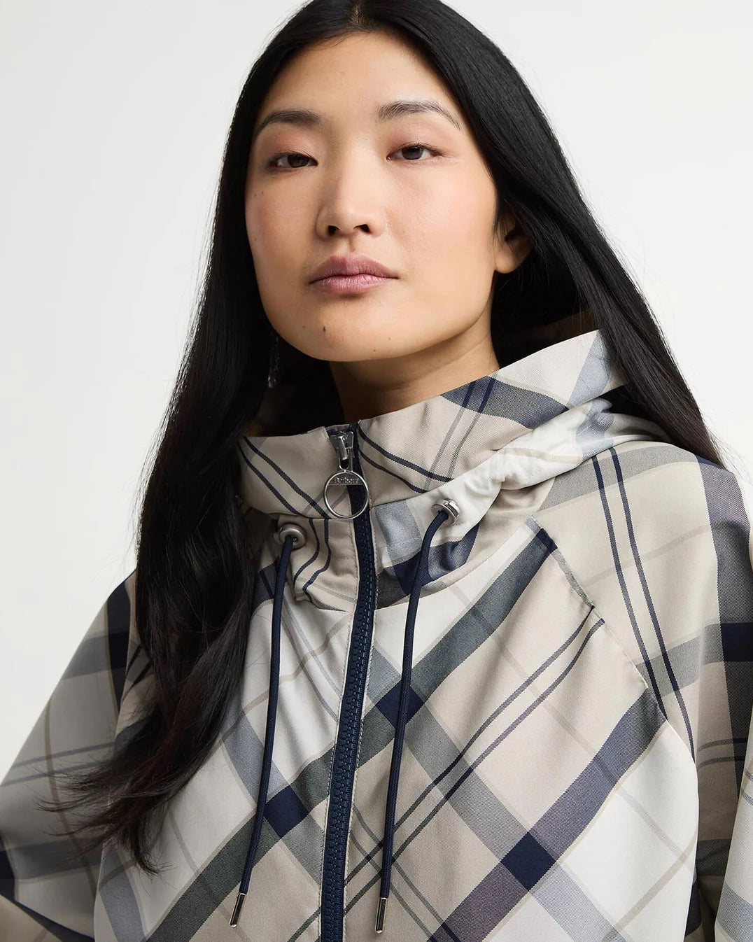 Kinsale Tartan Showerproof Cape - Dress Navy Tartan