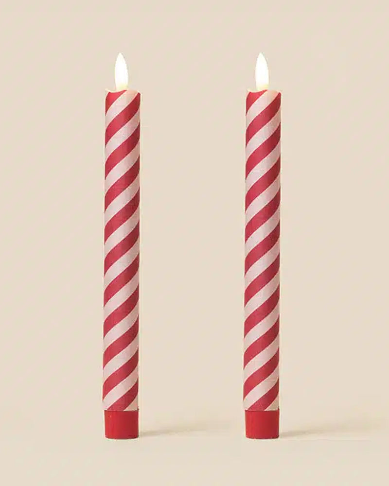 Barley Twist Flameless Led Taper Candle - Lip Lock