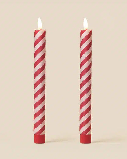 Barley Twist Flameless Led Taper Candle - Lip Lock
