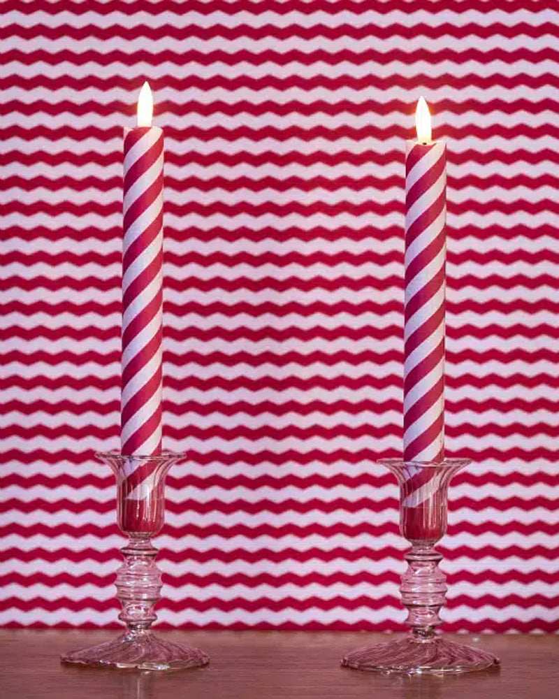 Barley Twist Flameless Led Taper Candle - Lip Lock