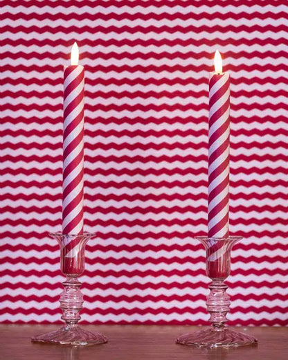 Barley Twist Flameless Led Taper Candle - Lip Lock