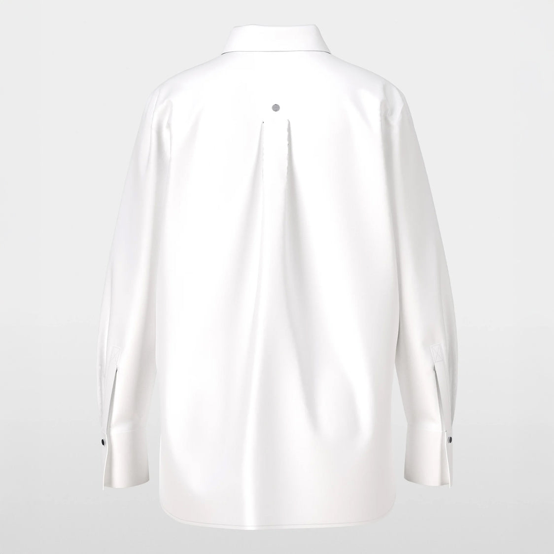 Beaded Trim Cotton Shirt - White