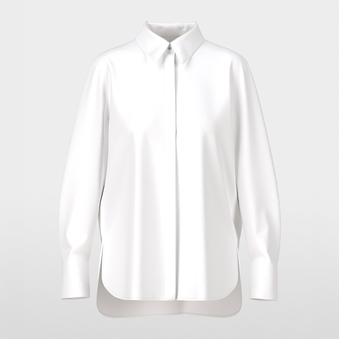 Beaded Trim Cotton Shirt - White