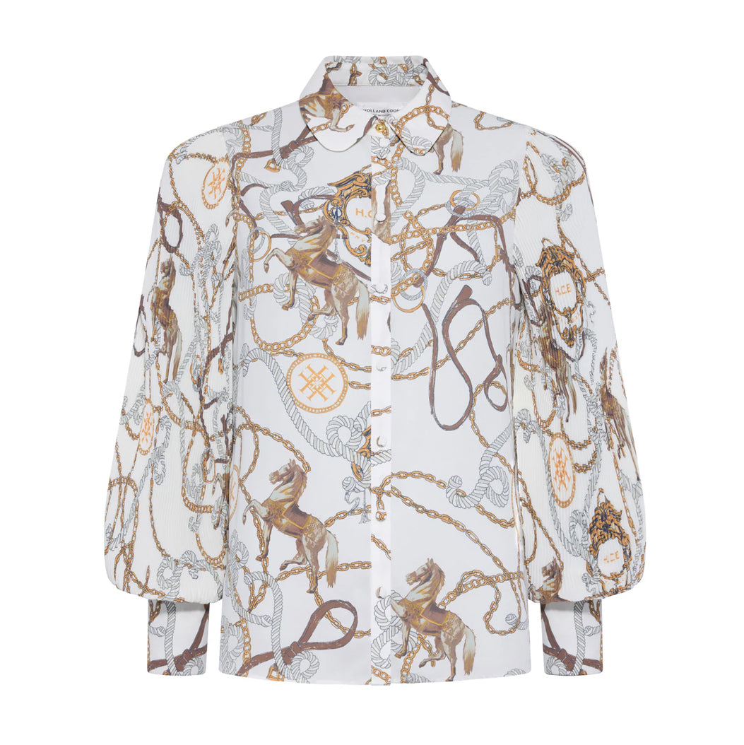 Beau Shirt - Off White Horse Print