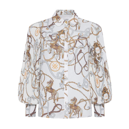 Beau Shirt - Off White Horse Print