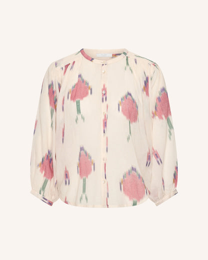 Becky Ikat Blouse - Spring Pink