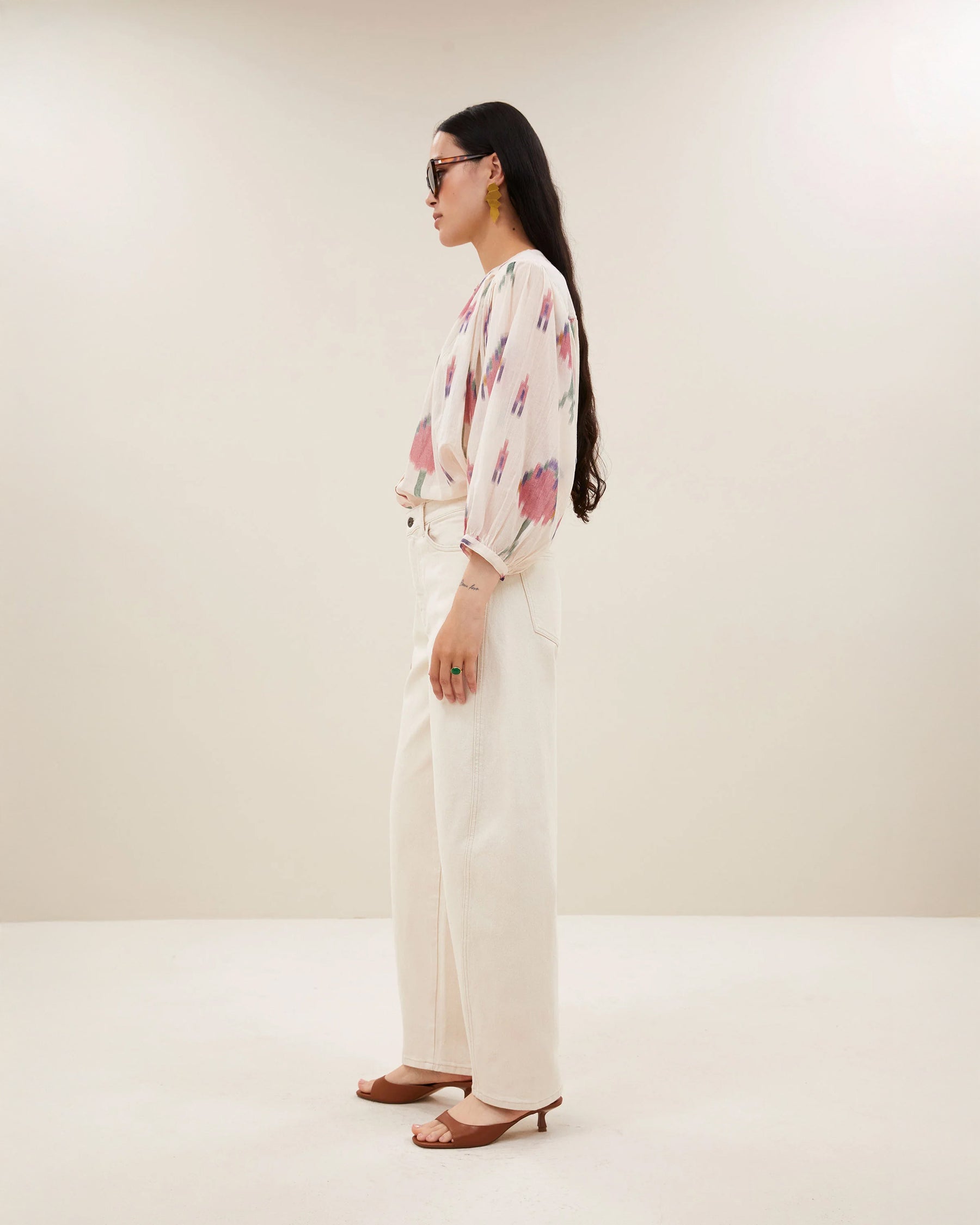 Becky Ikat Blouse - Spring Pink