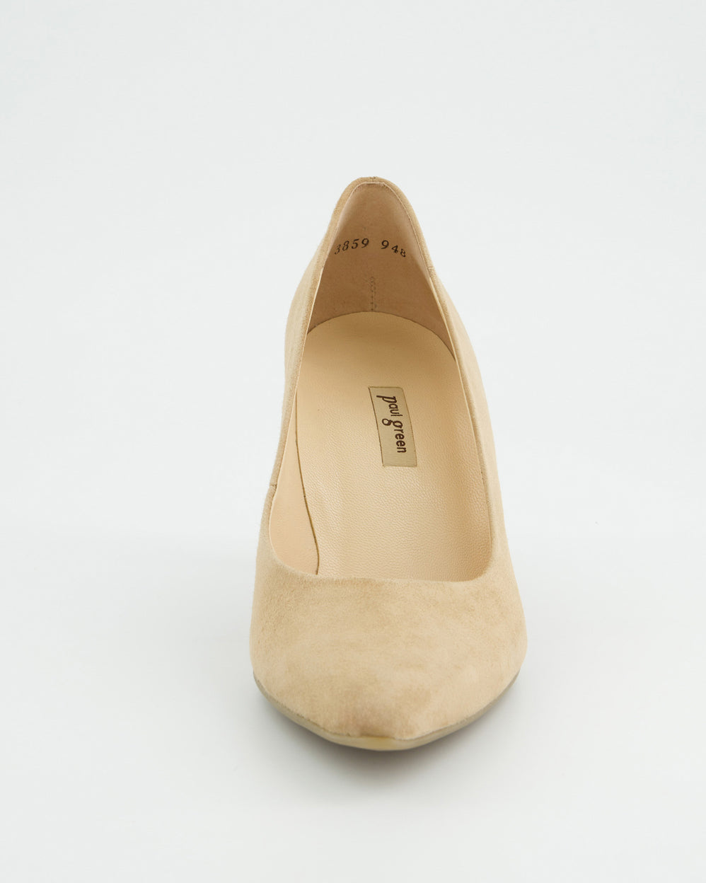 Suede Court Shoe - Beige