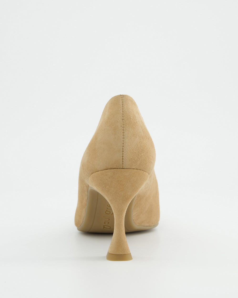 Suede Court Shoe - Beige