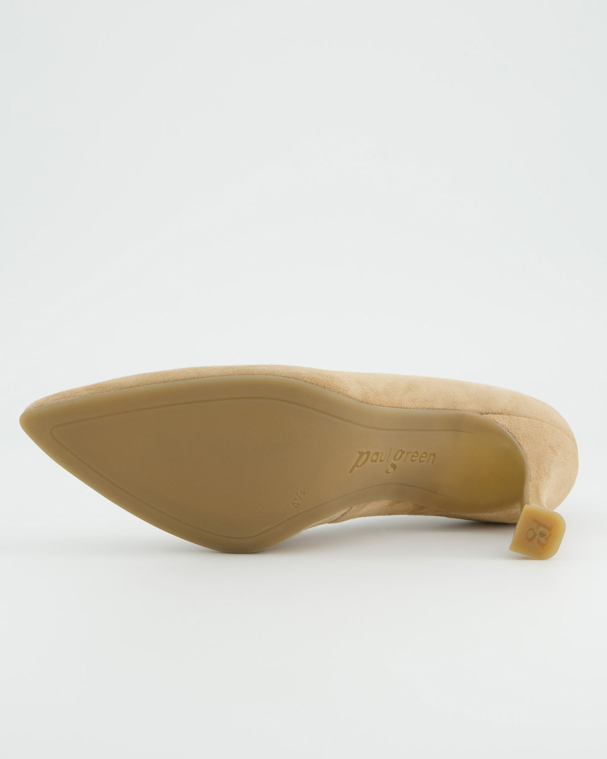 Suede Court Shoe - Beige