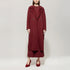 Belted Coat - Berry Red