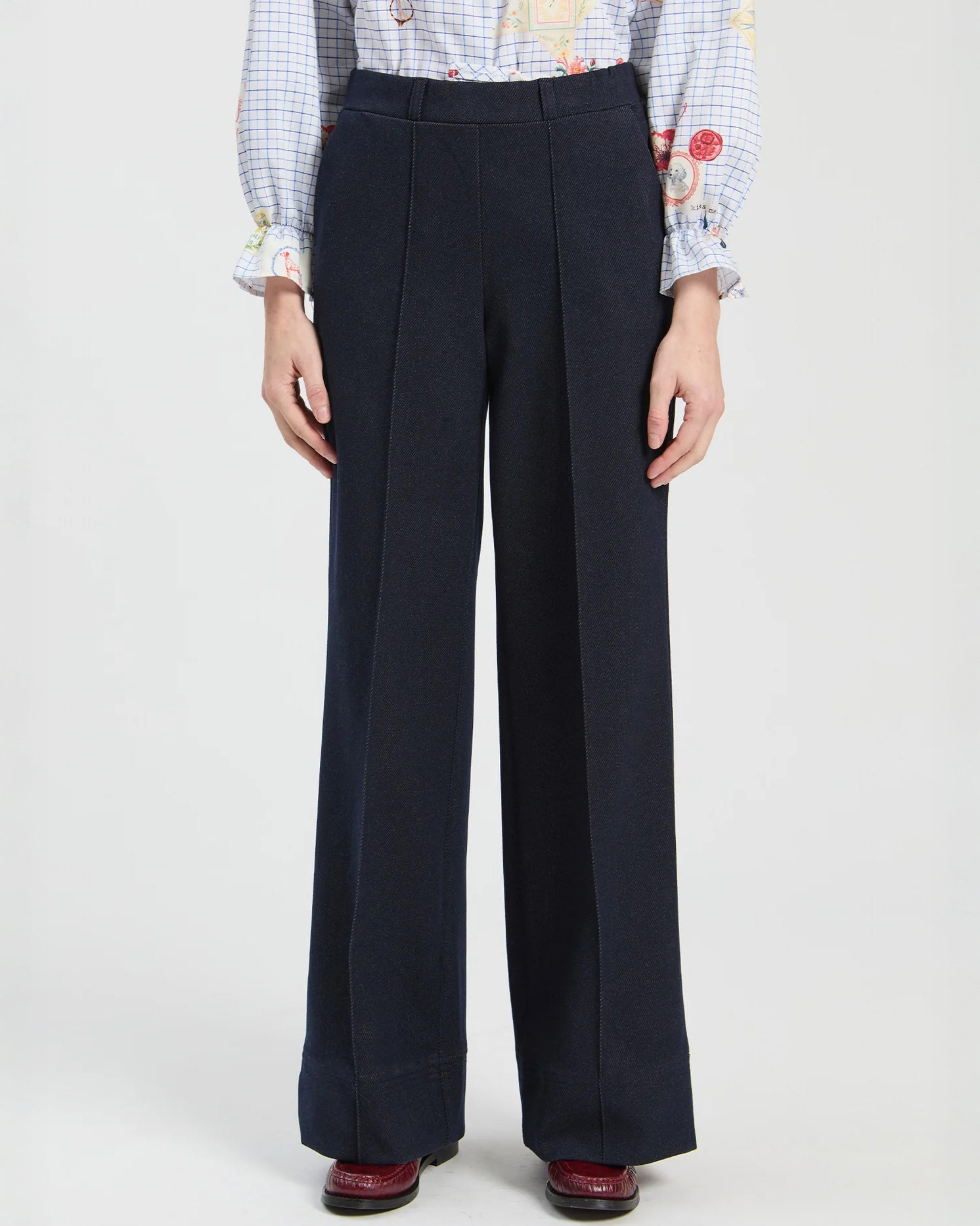 Betti Jersey Trouser - Navy