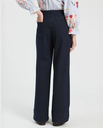 Betti Jersey Trouser - Navy