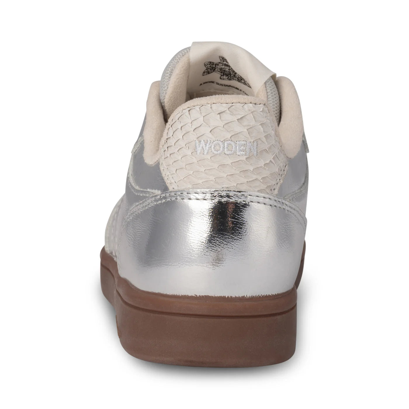 Bjork Leather Trainer - Silver