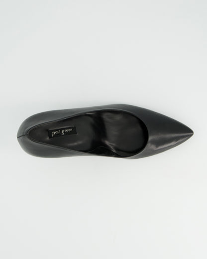 Suede Court Shoe - Black