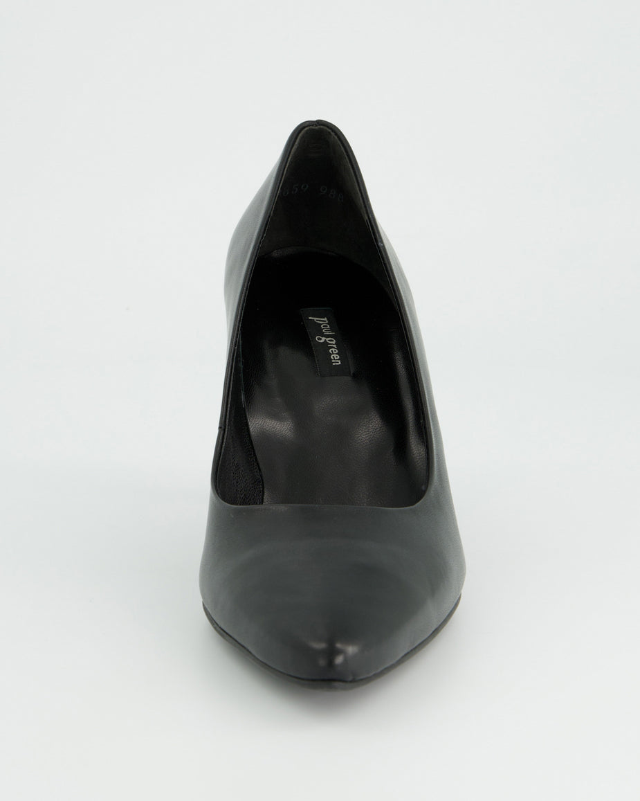 Suede Court Shoe - Black