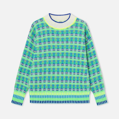 Blossom Fairisle Knit Jumper - Green