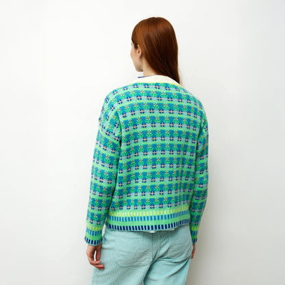 Blossom Fairisle Knit Jumper - Green