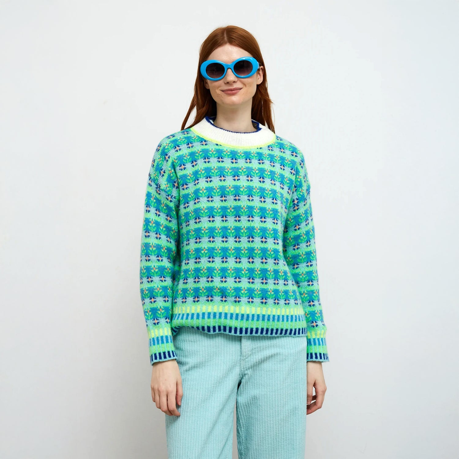 Blossom Fairisle Knit Jumper - Green