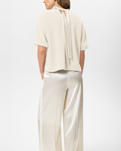 Blouse With Puff Sleeves - Eggshell
