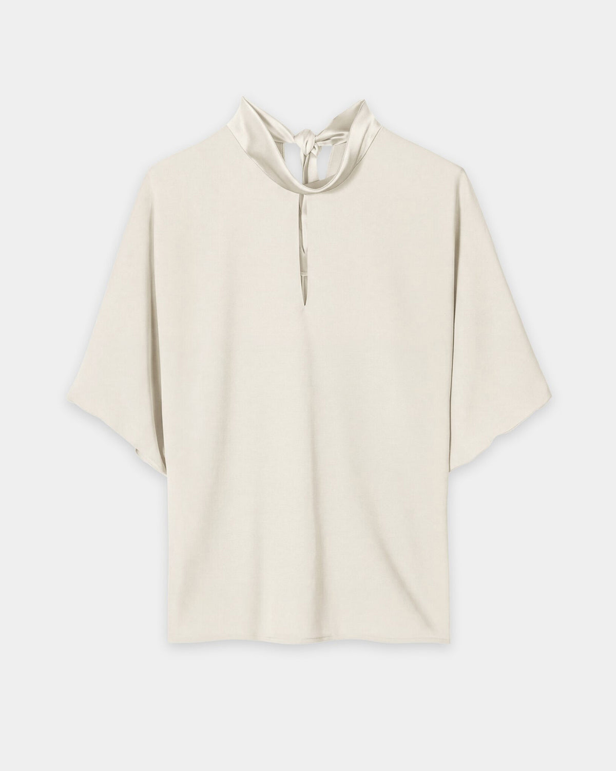 Blouse With Puff Sleeves - Eggshell