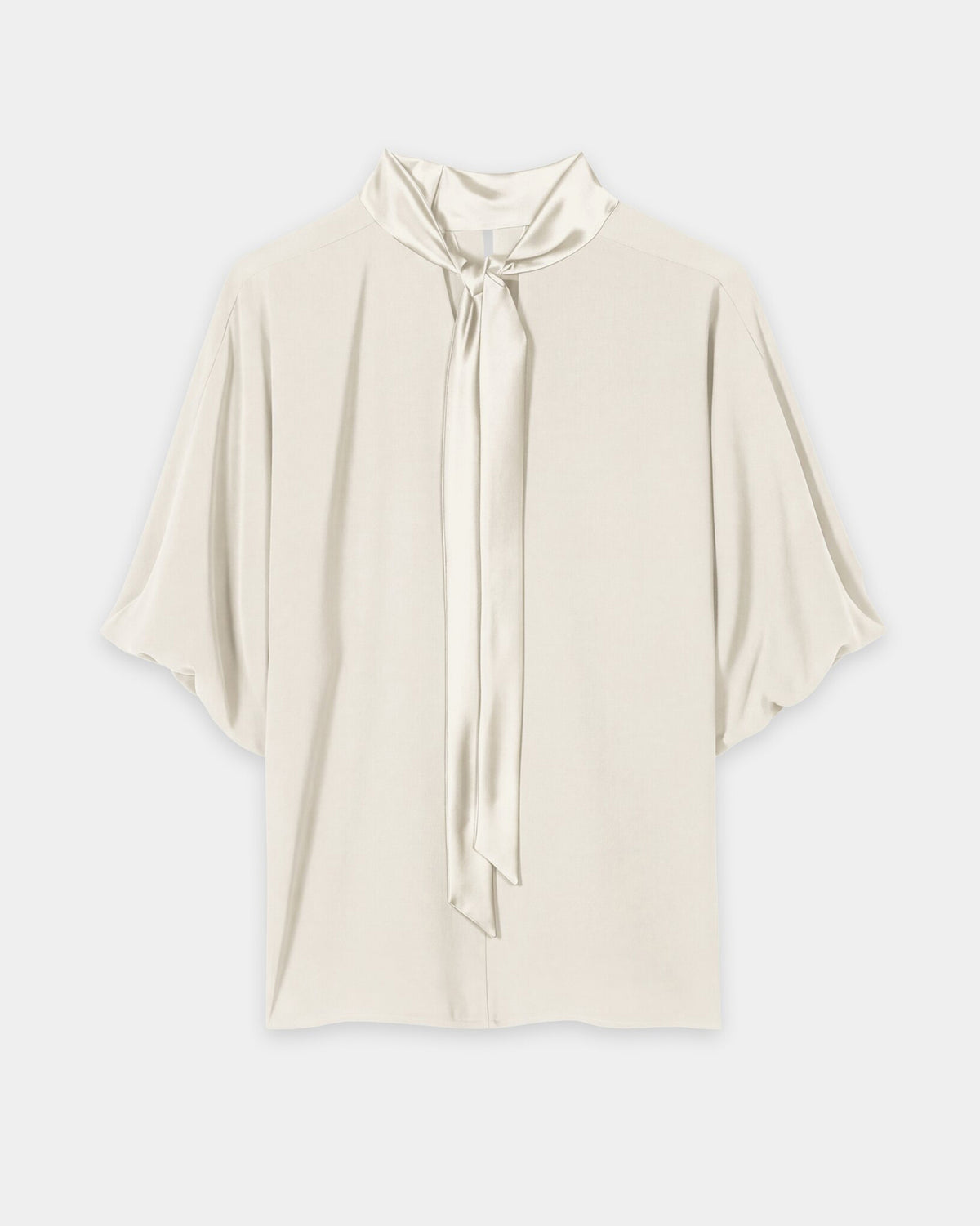 Blouse With Puff Sleeves - Eggshell