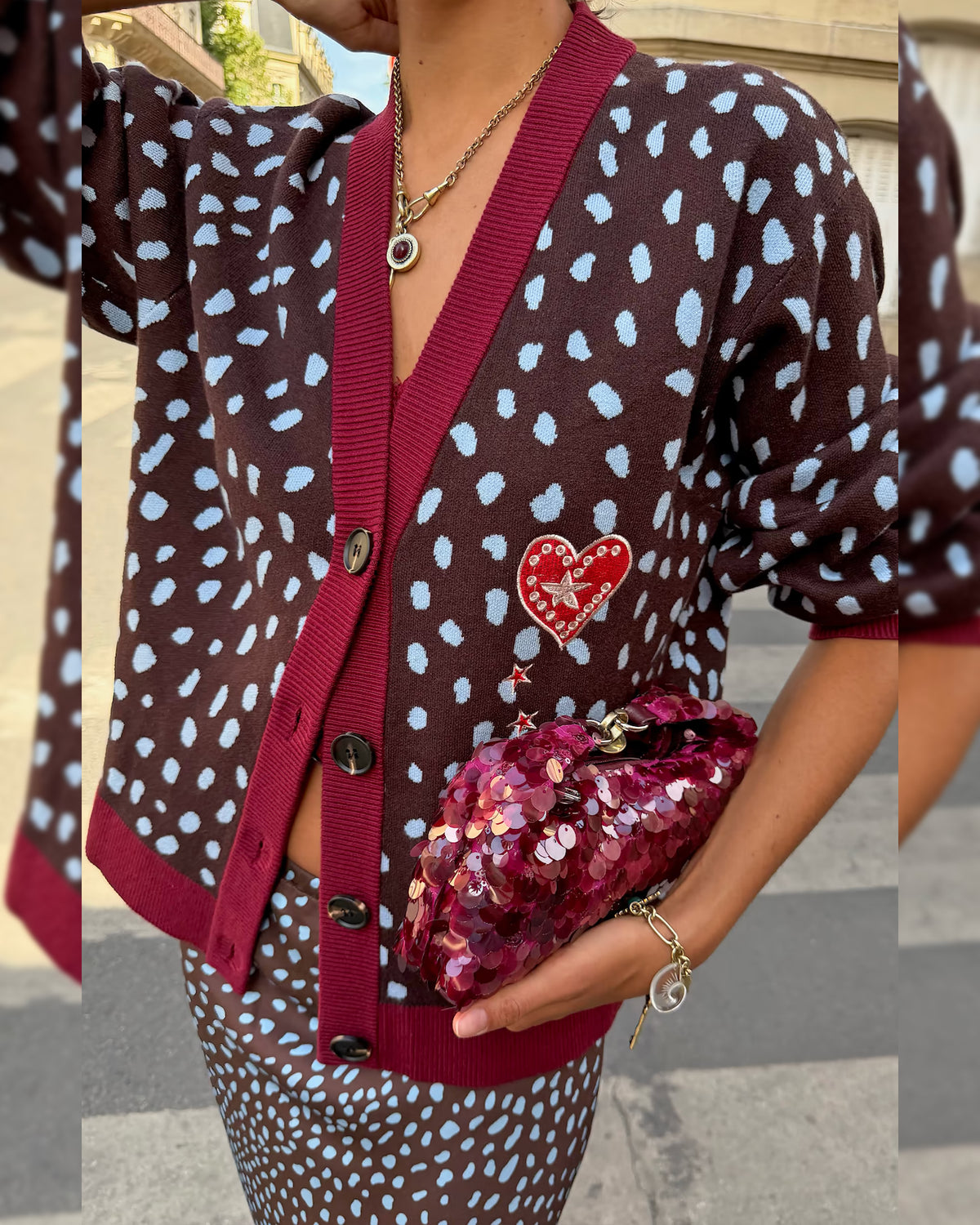 Deer Cardigan - Chocolate