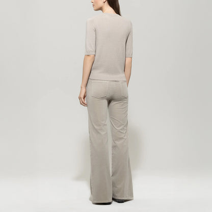Bootcut Velvet Pant - Oyster