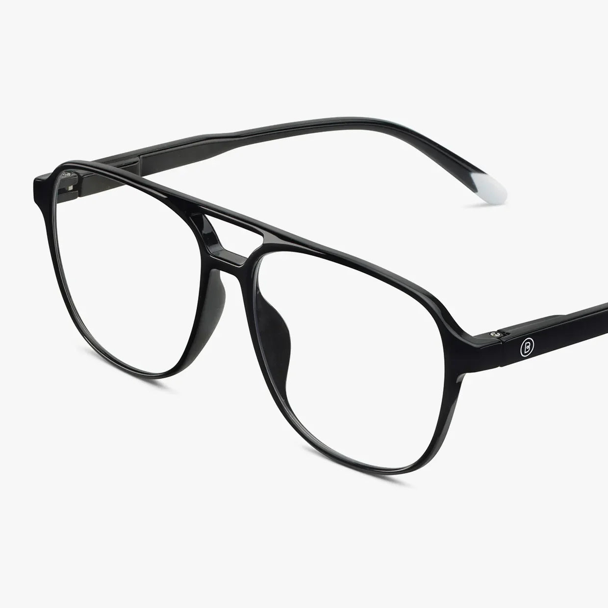 Brad Glossy Glasses - Black Noir