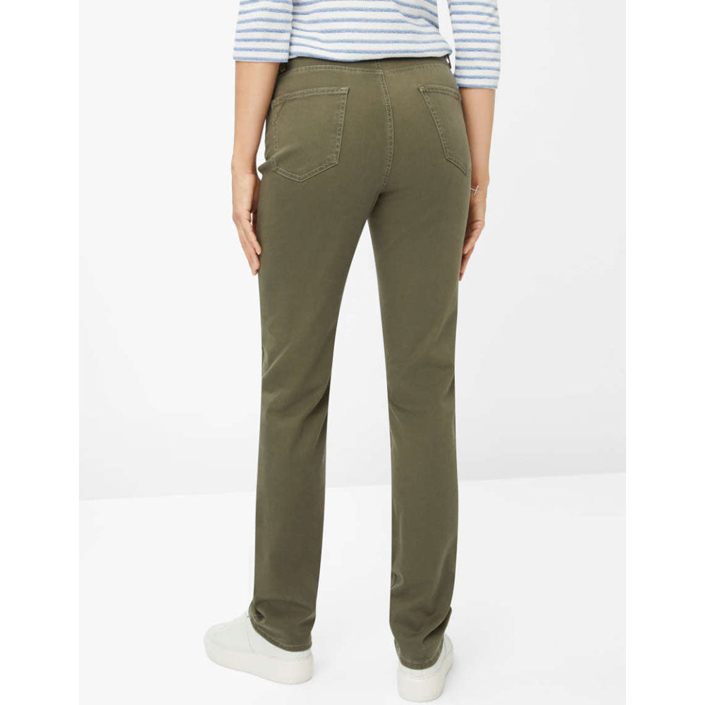 Mary Stretch Cotton Trouser - Soft Khaki