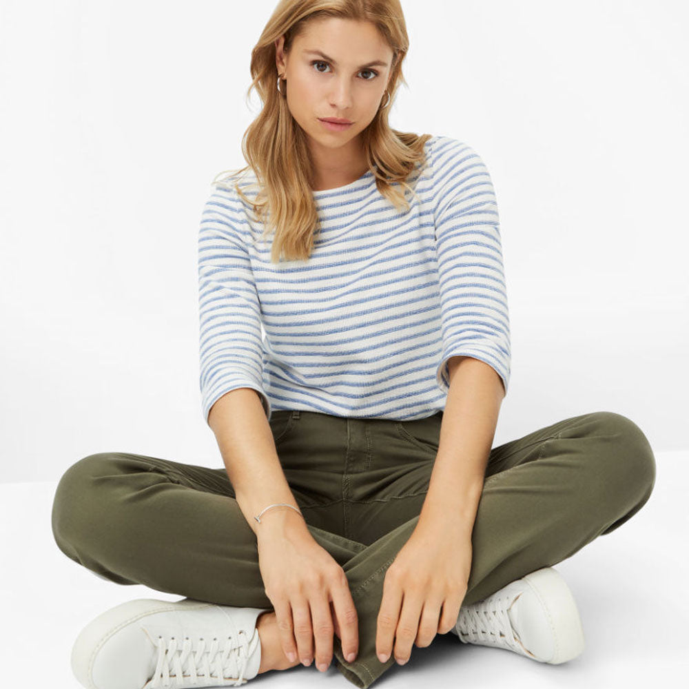 Mary Stretch Cotton Trouser - Soft Khaki