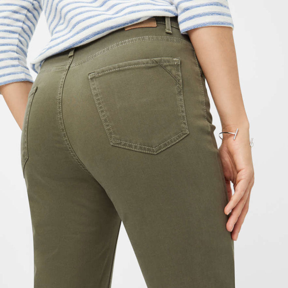 Mary Stretch Cotton Trouser - Soft Khaki