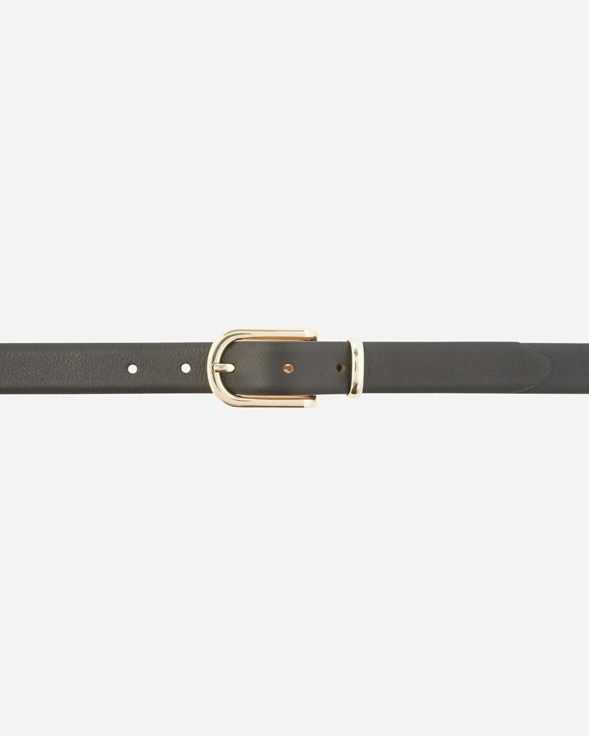 Big Gold Buckle Belt - Black