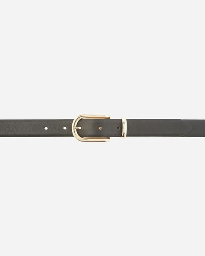 Big Gold Buckle Belt - Black
