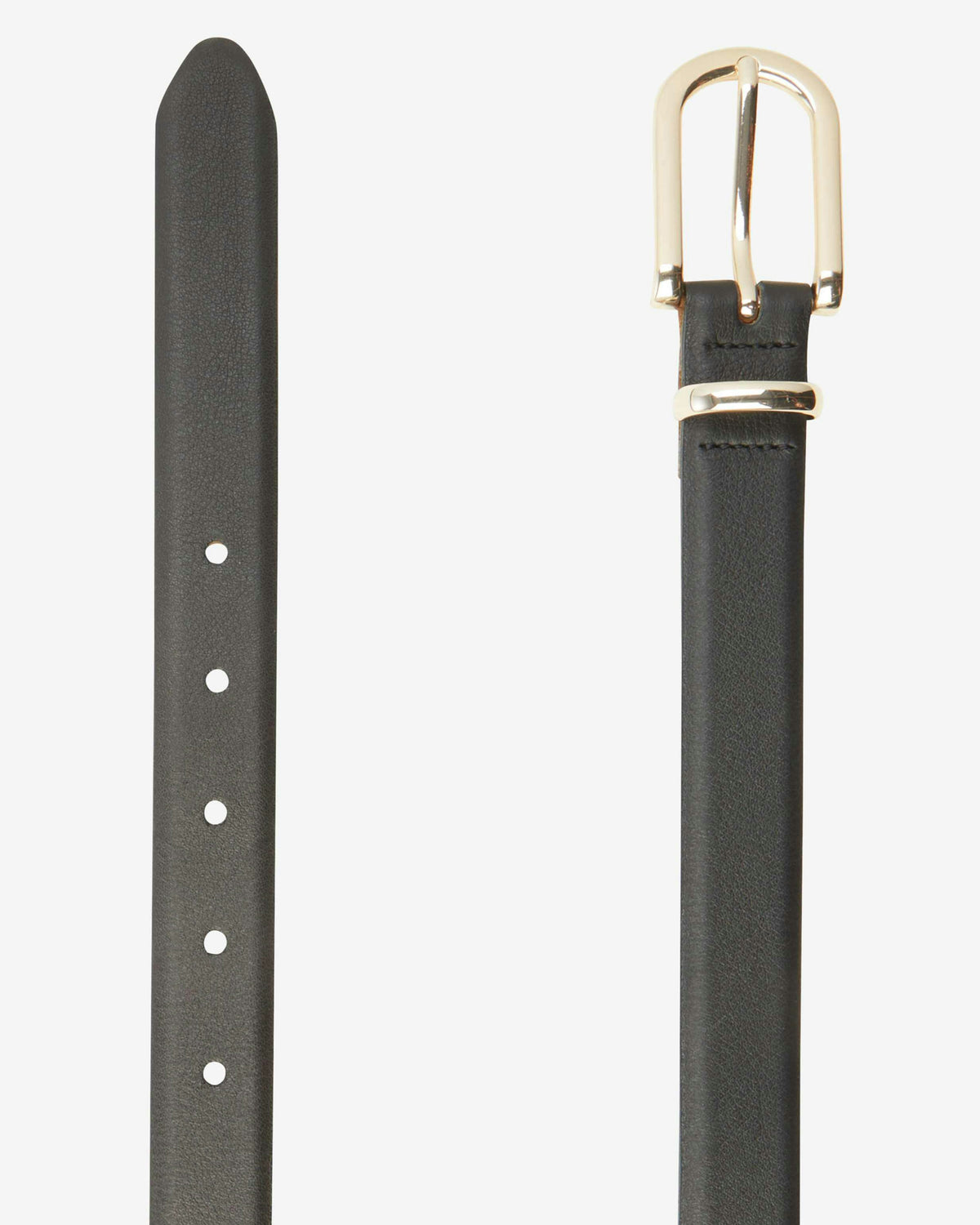Big Gold Buckle Belt - Black
