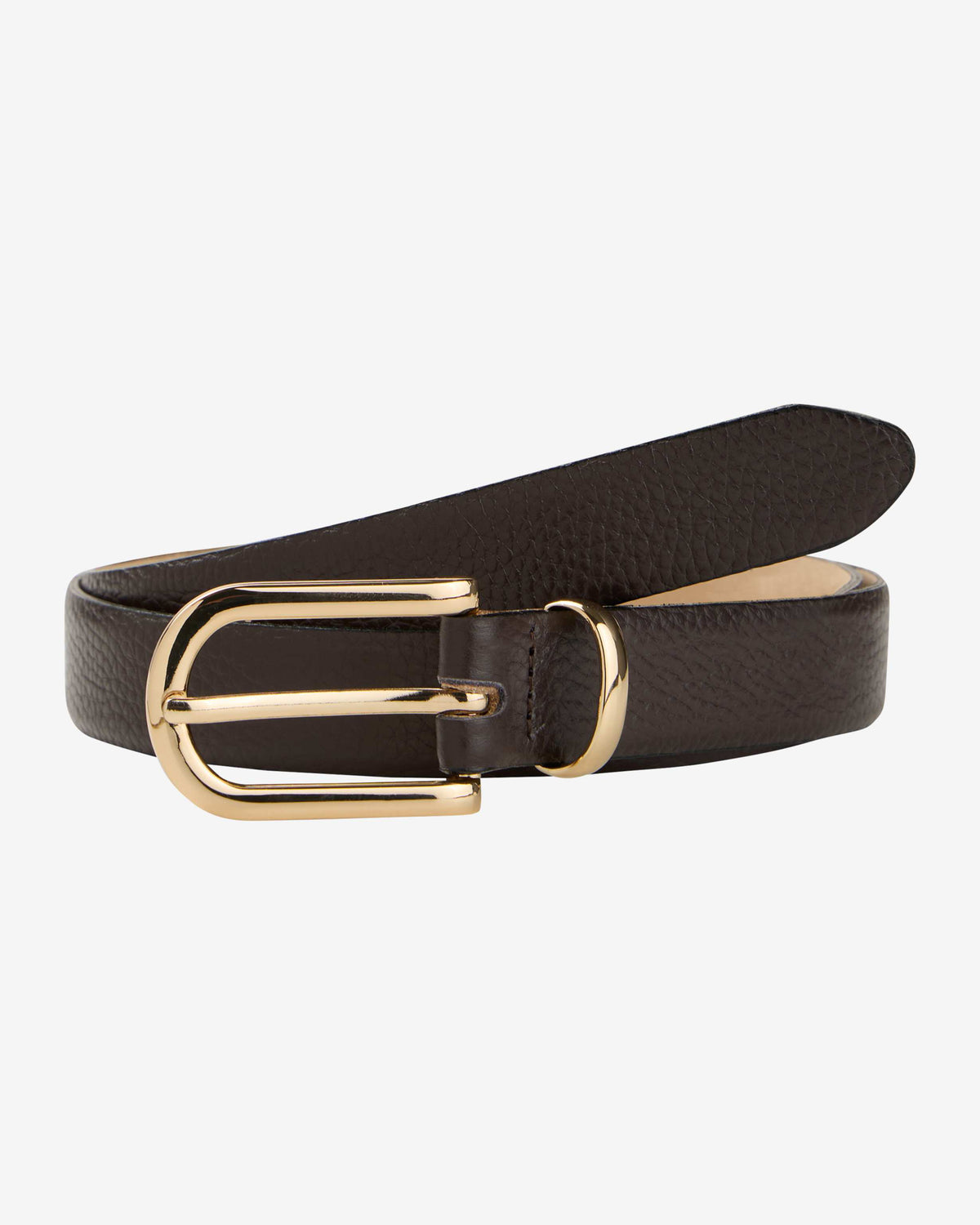 Big Gold Buckle Belt - Brown
