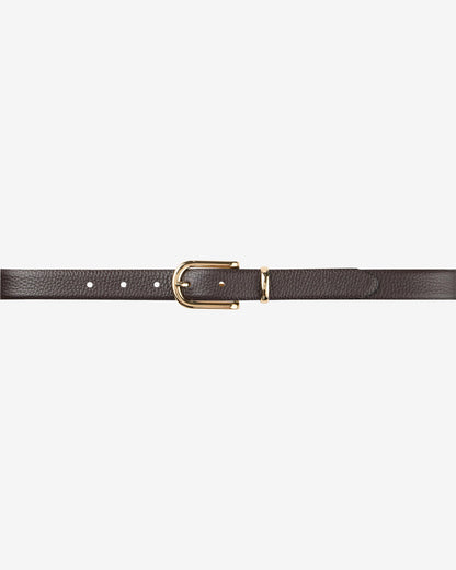 Big Gold Buckle Belt - Brown