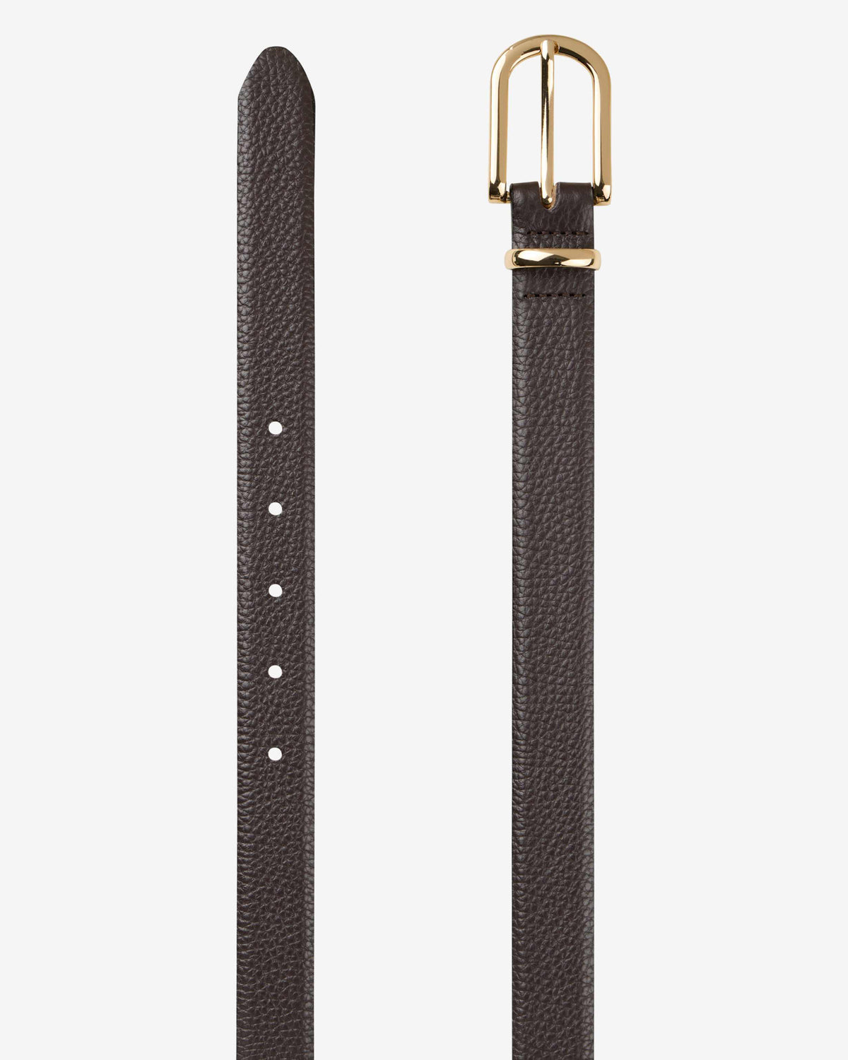 Big Gold Buckle Belt - Brown
