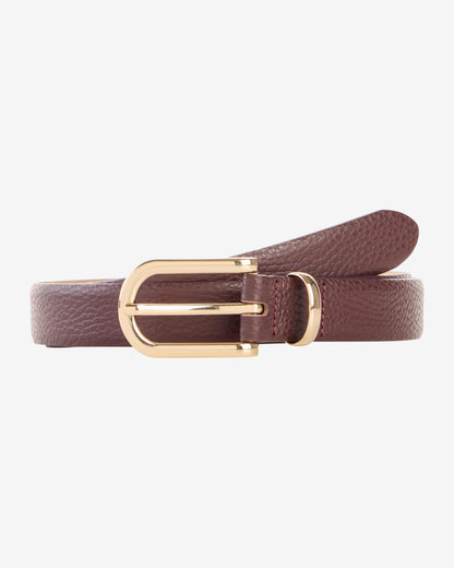 Big Gold Buckle Belt - Blackberry