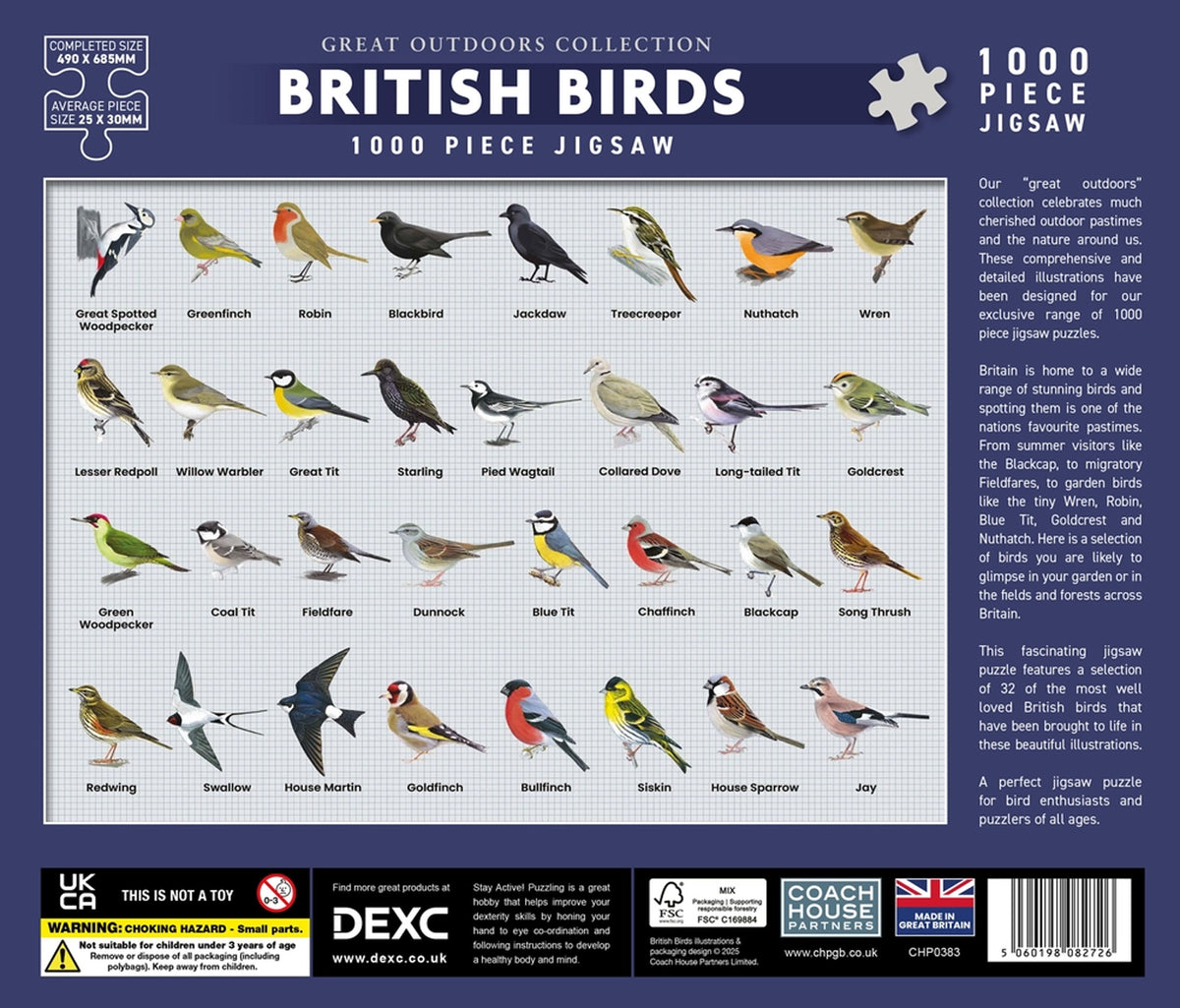 British Birds Jigsaw Puzzle - 1000 Pieces