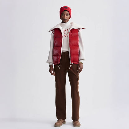 Brock Puffer Gilet - Red Dahlia