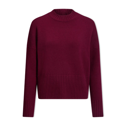 Jasper High Neck Jumper - Burgundy