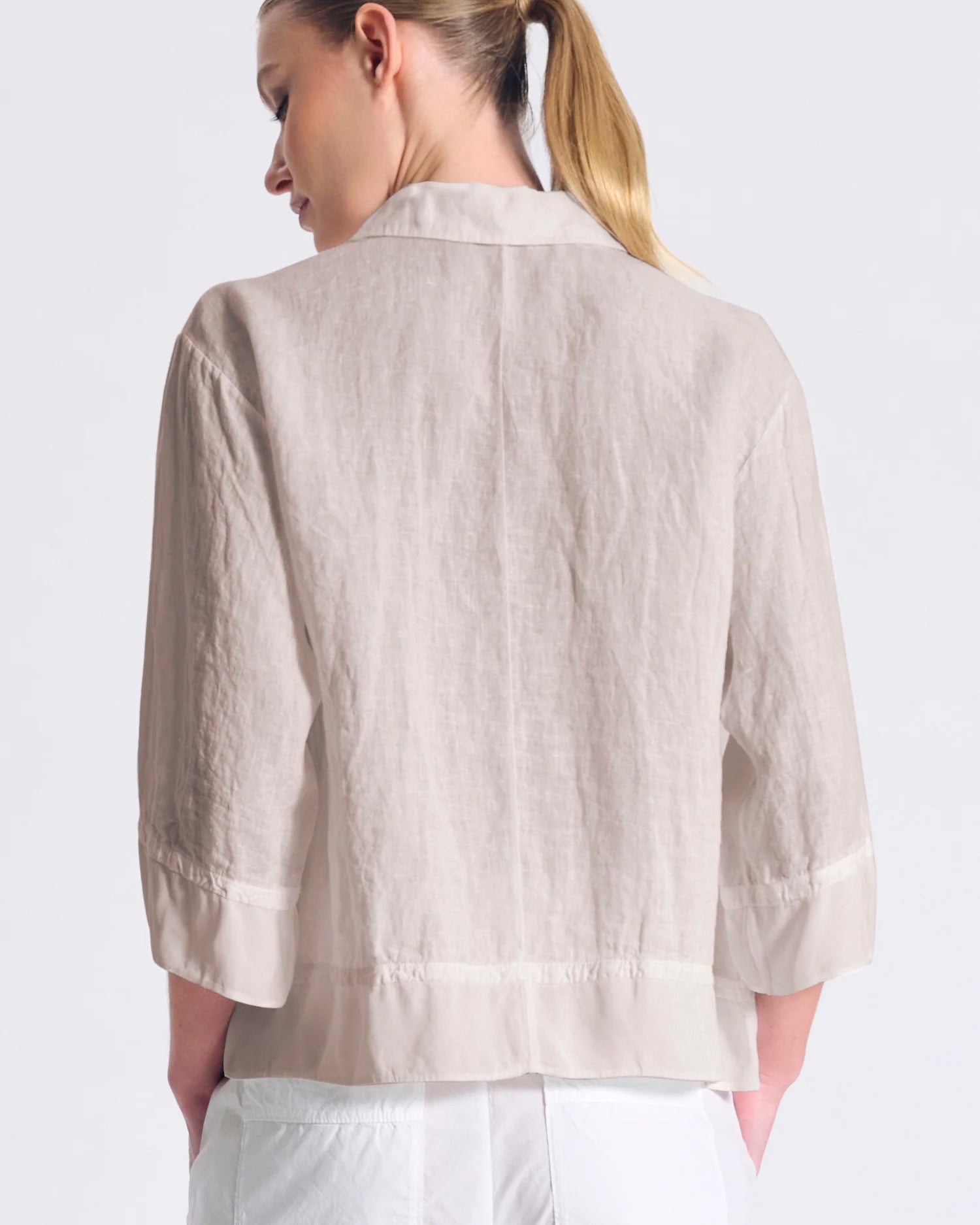 Linen Mix Pocket Jacket - Rope