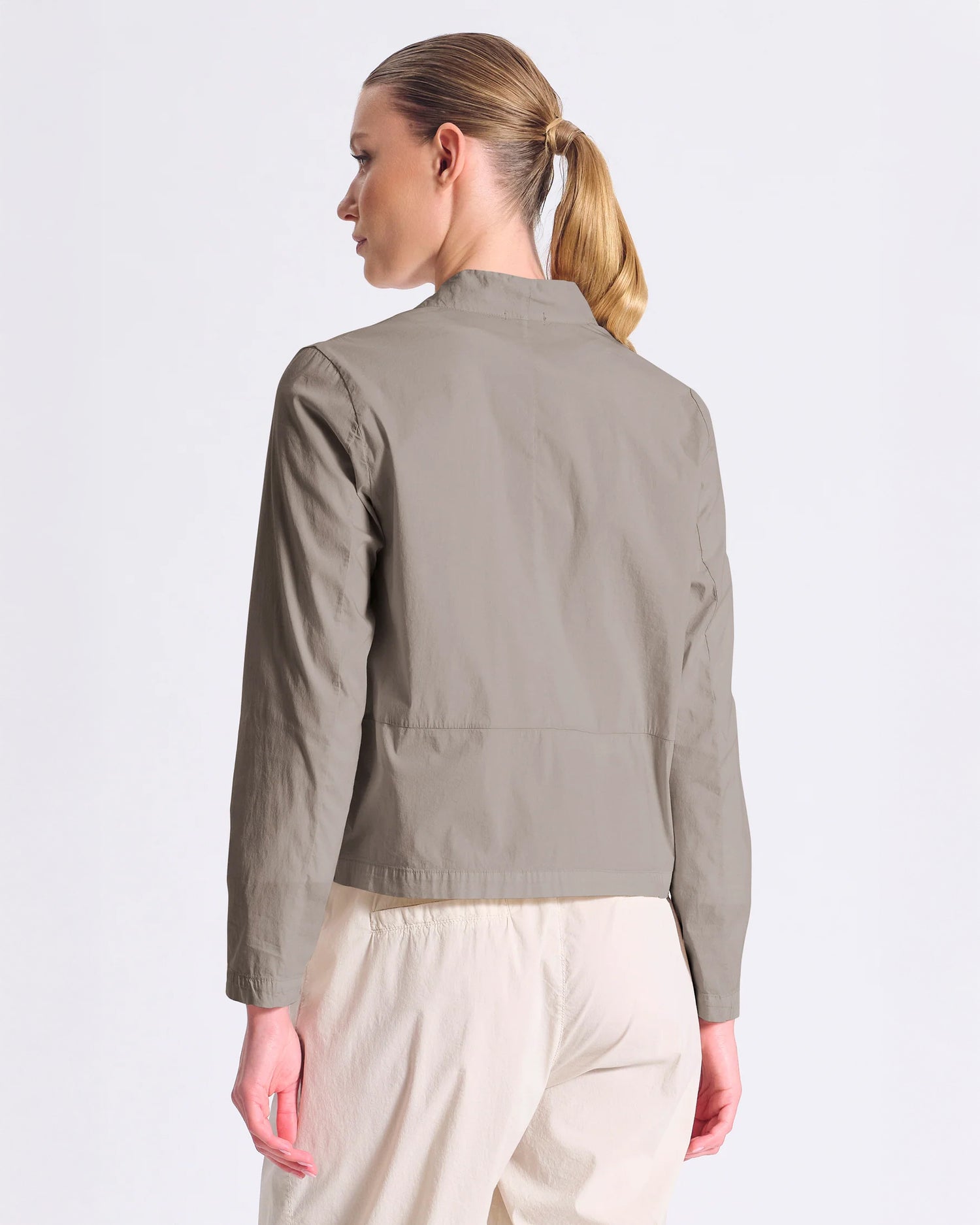 Fitted Jacket With Seam - Taupe